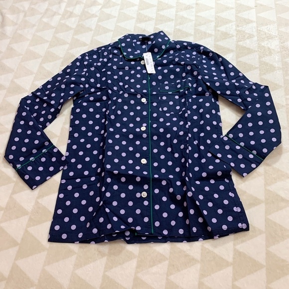 J crew purple dreamy polka dot pajama top - Picture 1 of 4
